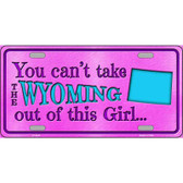 Wyoming Girl Novelty Metal License Plate