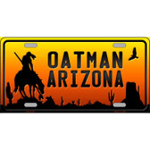 Oatman End Of Trail Arizona Scenic Background Novelty Metal License Plate