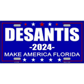 Desantis 2024 Blue Novelty Metal License Plate