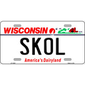 Skol Wisconsin Novelty Metal License Plate