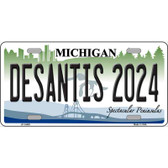 Desantis 2024 Michigan Novelty Metal License Plate