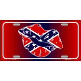 Rebel Kiss Metal Novelty License Plate