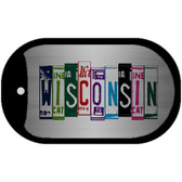 Wisconsin License Plate Art Novelty Metal Dog Tag Necklace
