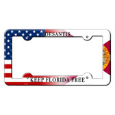 Desantis Keep Florida Free Novelty Metal License Plate Frame