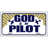 God Is My Pilot Metal Vanity Novelty License Plate