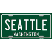 Seattle Washington Green Metal Novelty License Plate