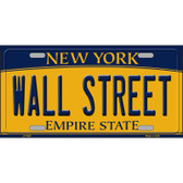 Wall Street New York Metal Novelty License Plate