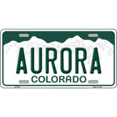 Aurora Colorado Metal Novelty License Plate