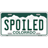 Spoiled Colorado Metal Novelty License Plate