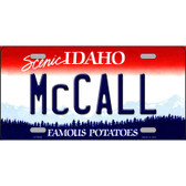 McCall Idaho Metal Novelty License Plate