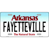 Fayetteville Arkansas Metal Novelty License Plate