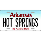 Hot Springs Arkansas Metal Novelty License Plate