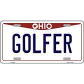 Golfer Ohio Metal Novelty License Plate