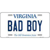 Bad Boy Virginia Metal Novelty License Plate