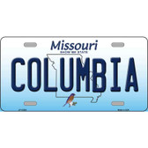 Columbia Missouri Metal Novelty License Plate