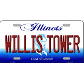 Willis Tower Illinois Metal Novelty License Plate