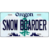 Snow Boarder Oregon Metal Novelty License Plate