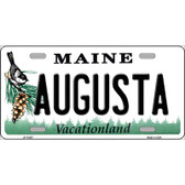 Augusta Maine Metal Novelty License Plate