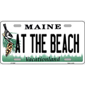 At The Beach Maine Metal Novelty License Plate