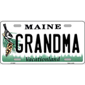 Grandma Maine Metal Novelty License Plate