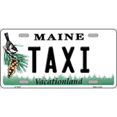 Taxi Maine Metal Novelty License Plate