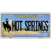Hot Springs Wyoming Metal Novelty License Plate