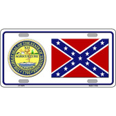 Confederate Flag Tennessee Seal Novelty Metal License Plate