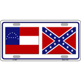 Confederate Robert E Lee Flag Novelty Metal License Plate