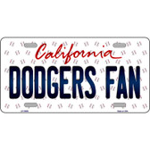 Dodgers Fan California Novelty Metal License Plate