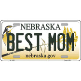 Best Mom Nebraska Metal Novelty License Plate
