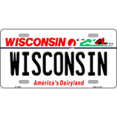 Wisconsin Metal Novelty License Plate