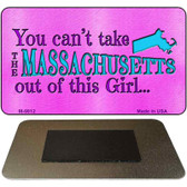 Massachusetts Girl Novelty Metal Magnet M-9812