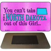 North Dakota Girl Novelty Metal Magnet M-9825