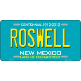 Roswell New Mexico Teal Novelty Metal License Plate