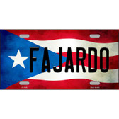 Fajardo Puerto Rico Flag License Plate Metal Novelty