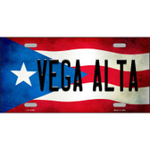 Vega Alta Puerto Rico Flag License Plate Metal Novelty