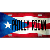 Philly Rican Puerto Rico Flag License Plate Metal Novelty