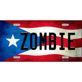 Zombie Puerto Rico Flag License Plate Metal Novelty