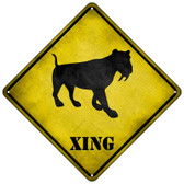 Saber-Toothed Tiger Xing Novelty Metal Crossing Sign