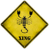 Scorpio Zodiac Animal Xing Novelty Metal Crossing Sign