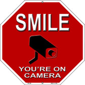 Smile You're On Camera Metal Novelty Stop Sign