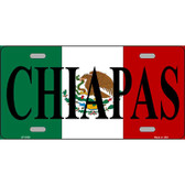 Chiapas on Mexico Flag Metal Novelty License Plate