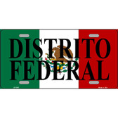 Distrito Federal on Mexico Flag Metal Novelty License Plate