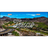 Texas Open Mountain Road Novelty Metal State License Plate