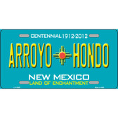 Arroyo Hondo Teal New Mexico Novelty License Plate