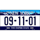9 11 01 New York Novelty Metal Novelty License Plate