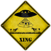 Alien Abduction Xing Novelty Metal Crossing Sign