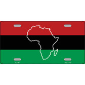 Africa Outline With Flag Novelty License Plate