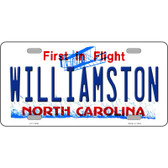 Williamston North Carolina Novelty License Plate