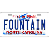 Fountain North Carolina Novelty License Plate